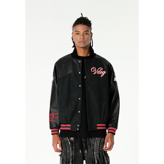 MWM Unisex μπουφάν Leather Vdog Bomber Jacket